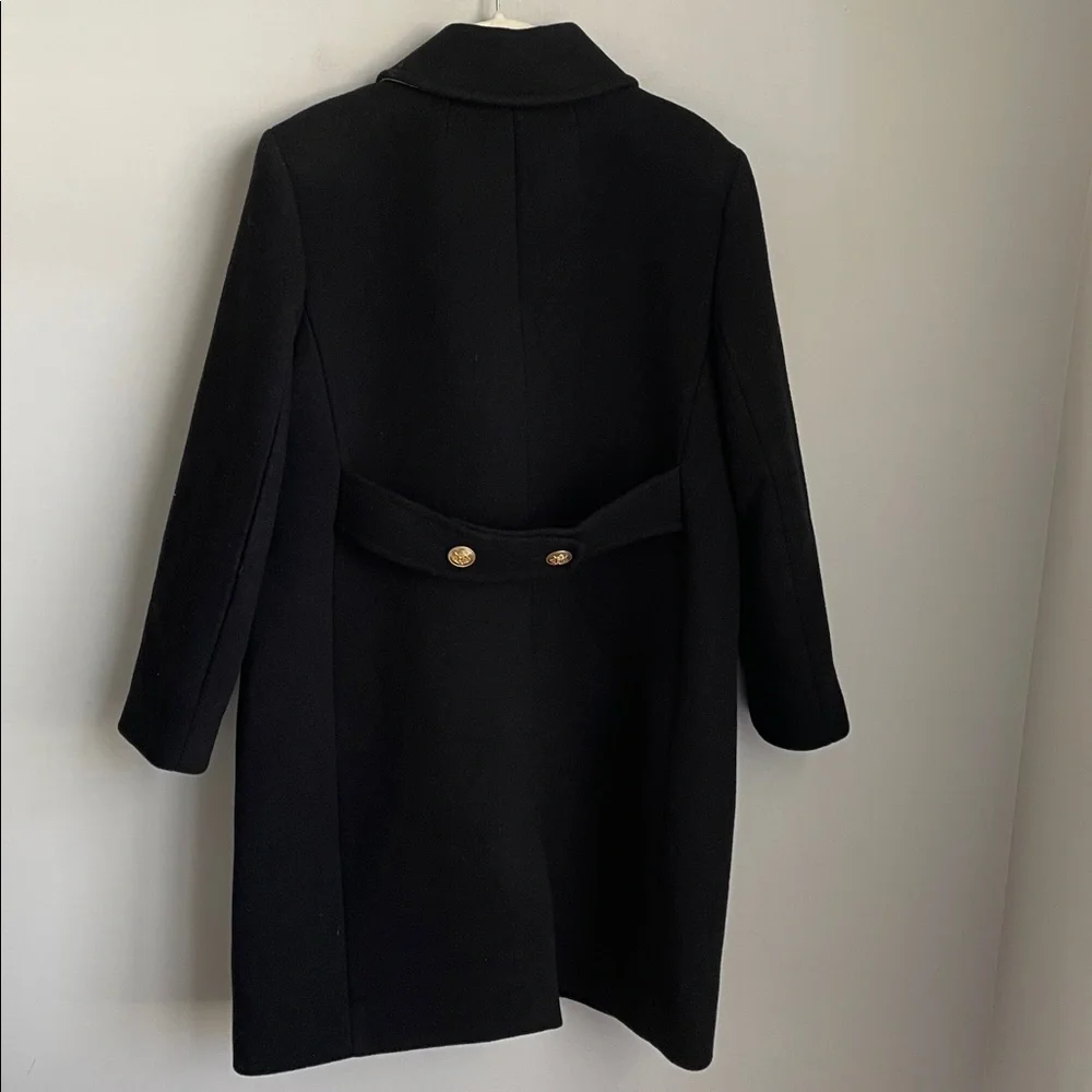 J. Crew Warwick Topcoat Italian Stadium Cloth Nello Gori Wool Blend 10 Petite - Picture 5 of 11